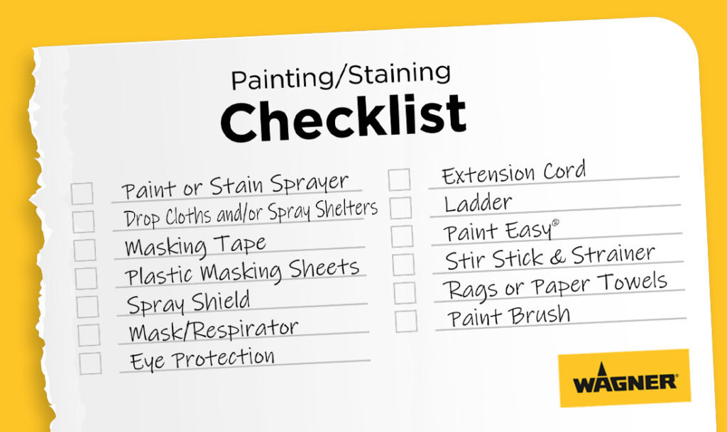 Wagner Painting/Staining Checklist